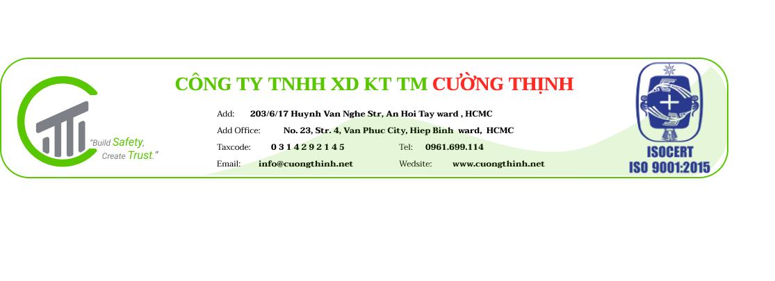 Công Ty TNHH Xây Dựng Kỹ Thuật Thương Mại Cường Thịnh